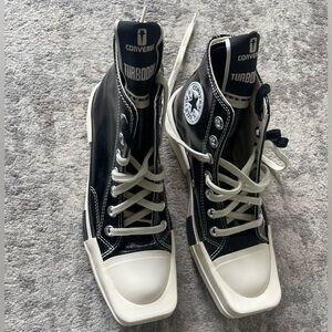 Brand new limited edition Rick Owens x Converse DRKSHDW TURBODRK, size 6 W
